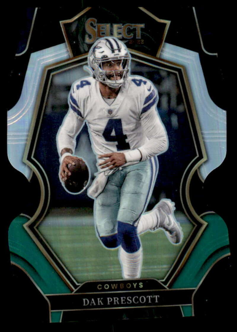 Dak Prescott Card 2022 Select Prizm Black and Green Die Cut #127  Image 1