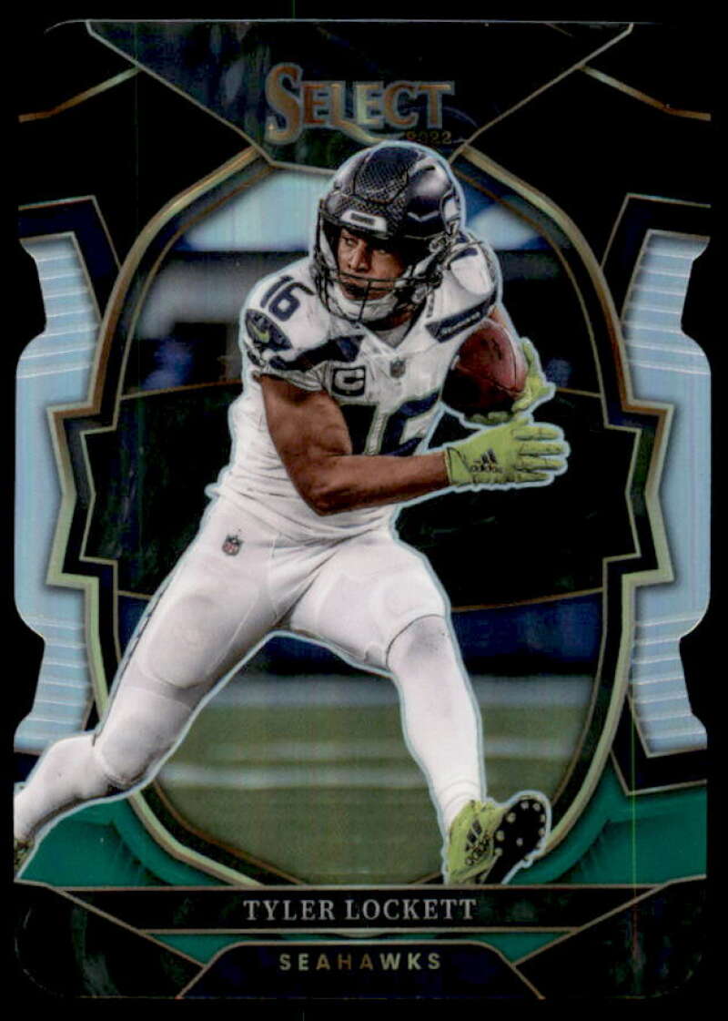 Tyler Lockett Card 2022 Select Prizm Black and Green Die Cut #1  Image 1