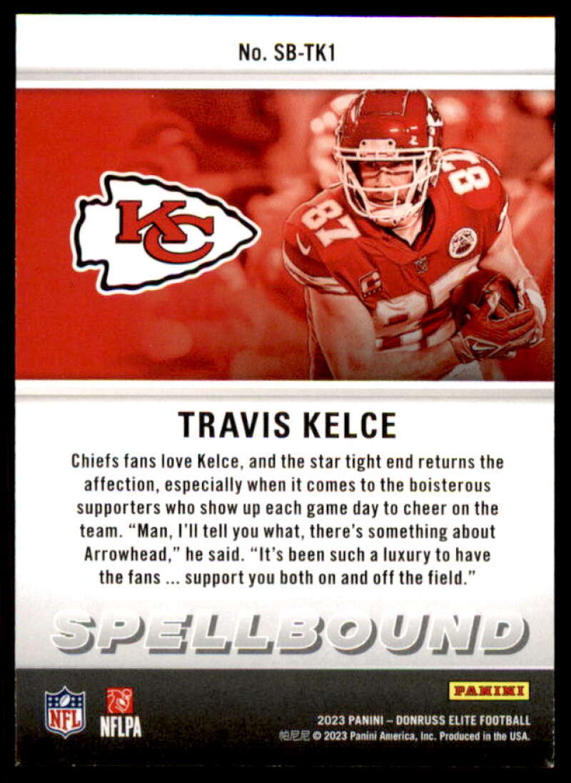 Travis Kelce Card 2023 Elite Spellbound Green #30  Image 2