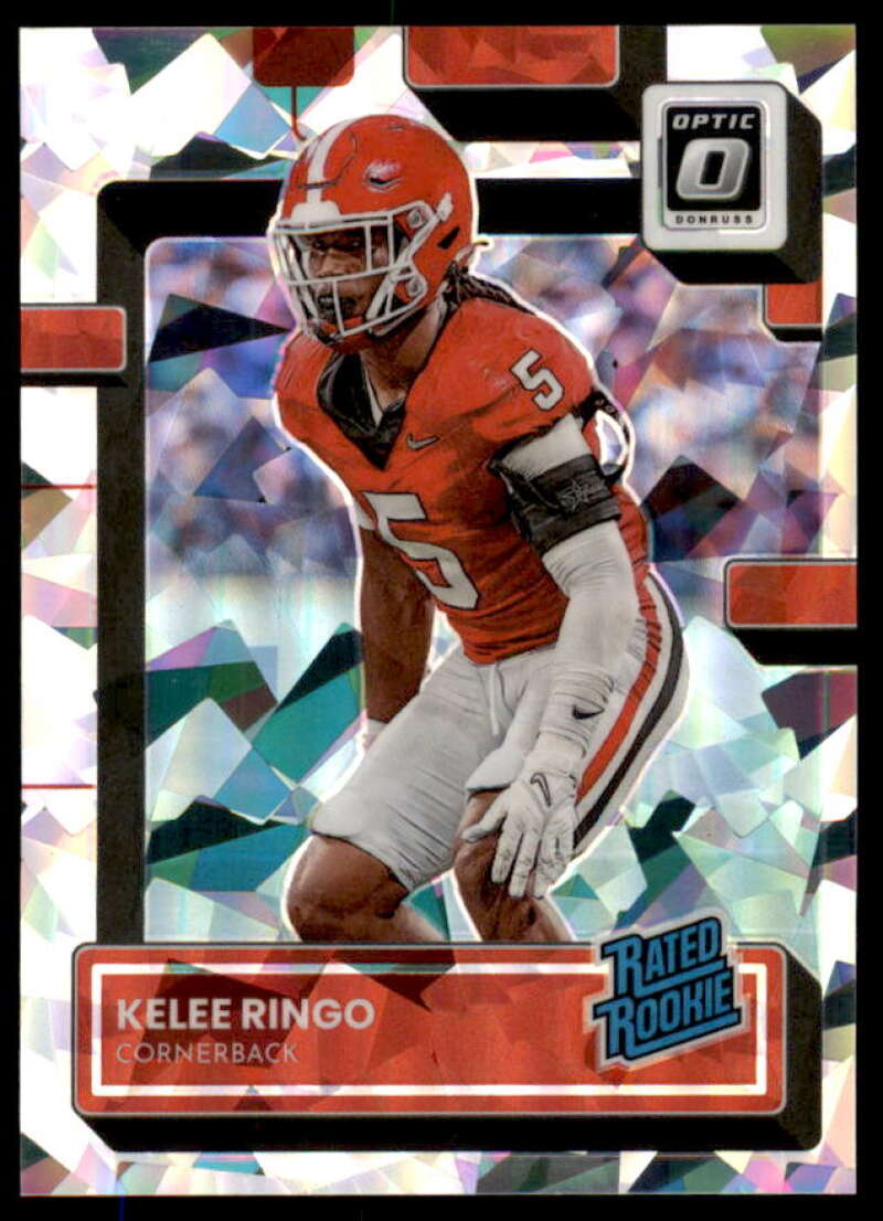 Kelee Ringo Rookie 2023 Chronicles Donruss Optic Rated Rookies Cracked Ice #16  Image 1