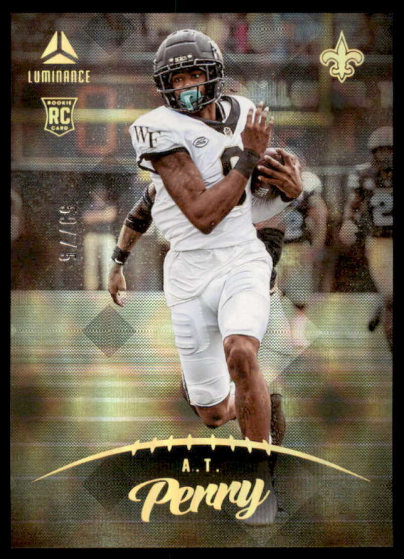 A.T. Perry Rookie Card 2023 Panini Luminance Black #151  Image 1