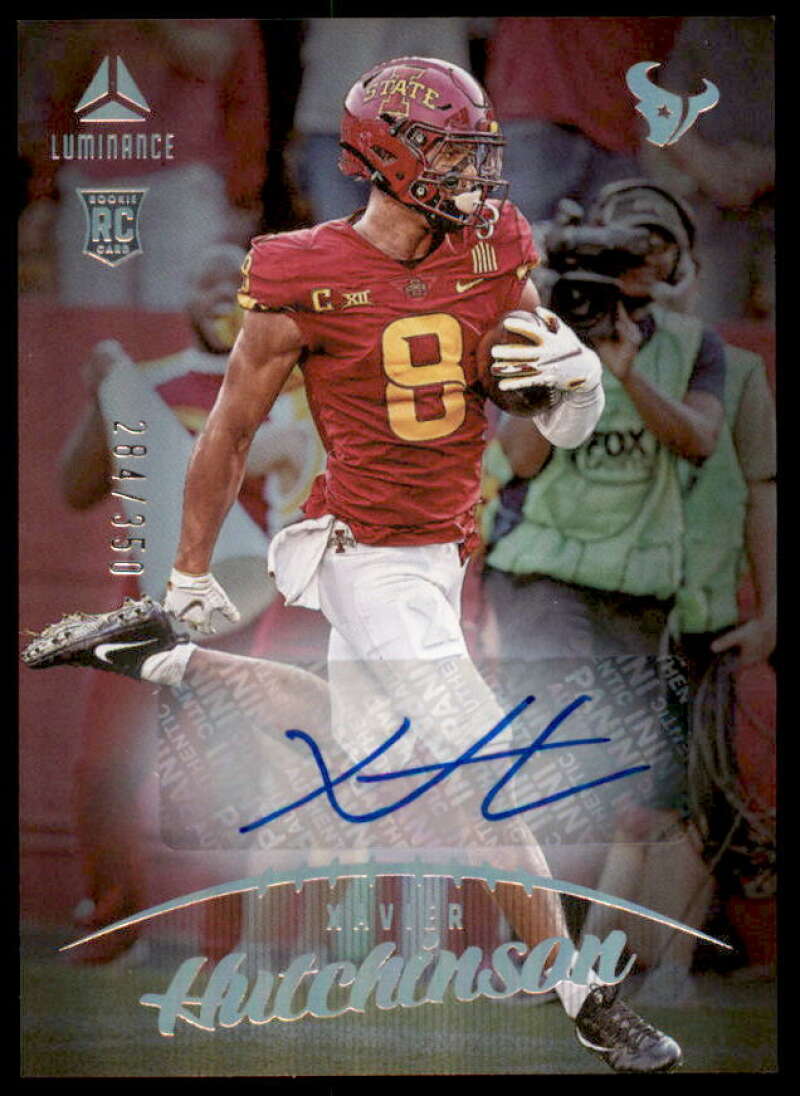 Xavier Hutchinson Rookie Card 2023 Panini Luminance Autographs #152  Image 1