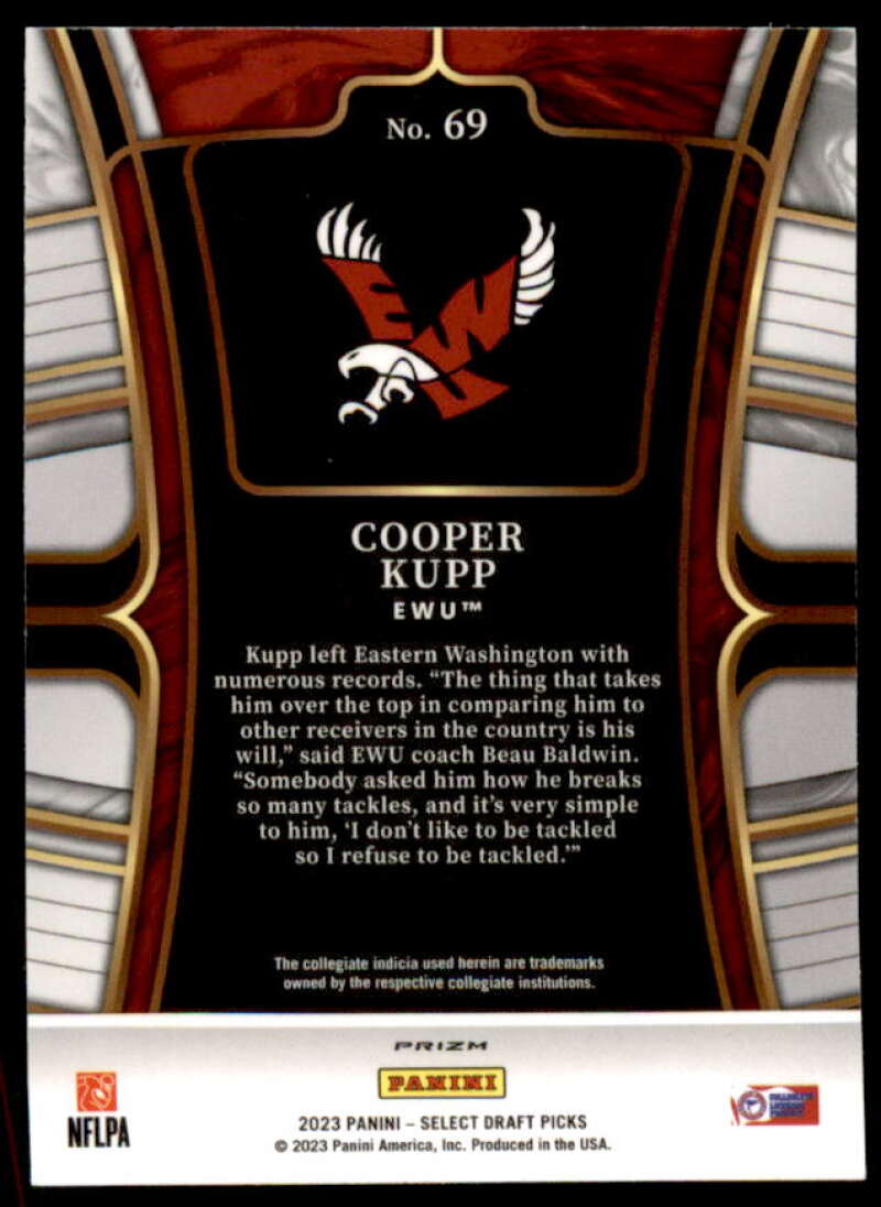 Cooper Kupp Card 2023 Select Draft Picks Prizms Red Lazer #69  Image 2