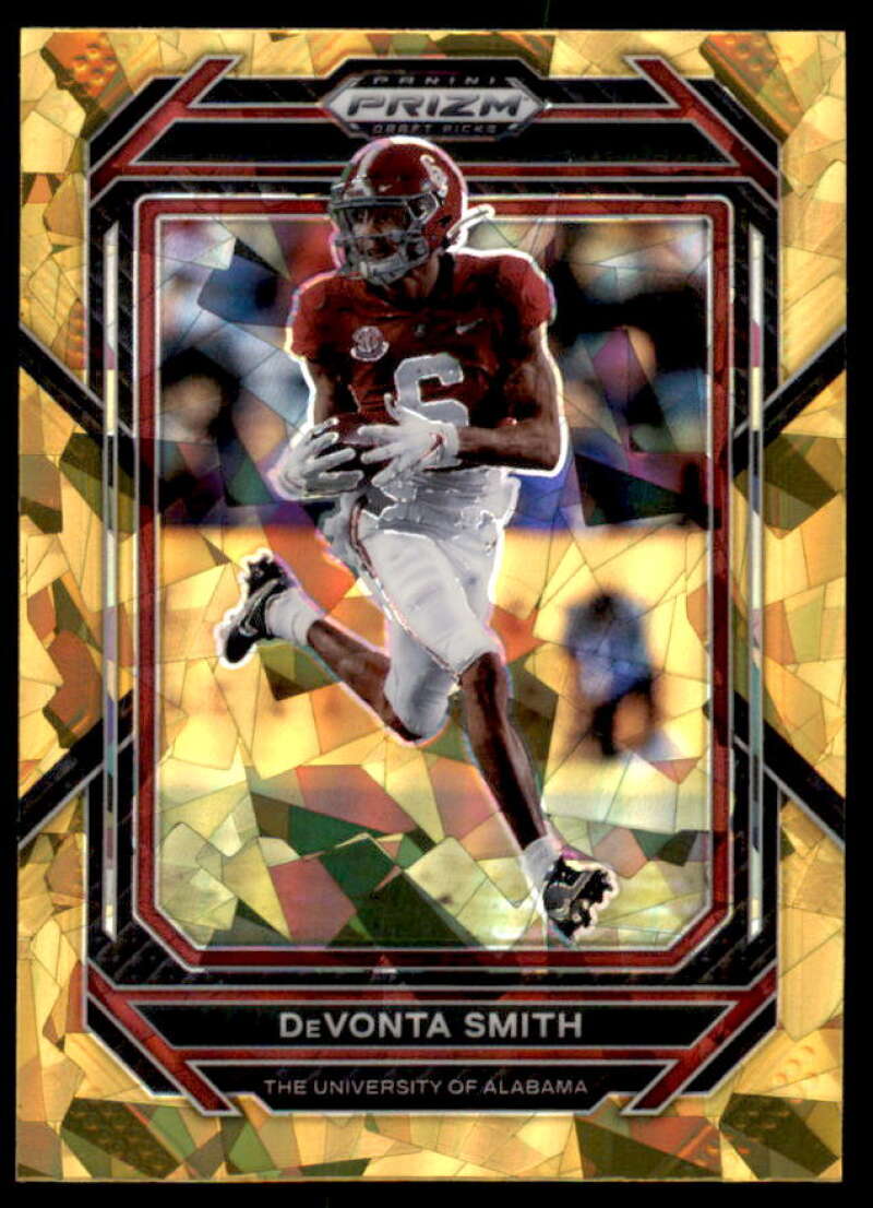 DeVonta Smith Card 2023 Panini Prizm Draft Picks Prizms Gold Ice #31  Image 1