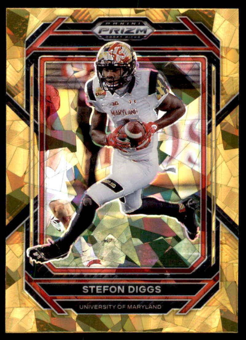 Stefon Diggs Card 2023 Panini Prizm Draft Picks Prizms Gold Ice #88  Image 1