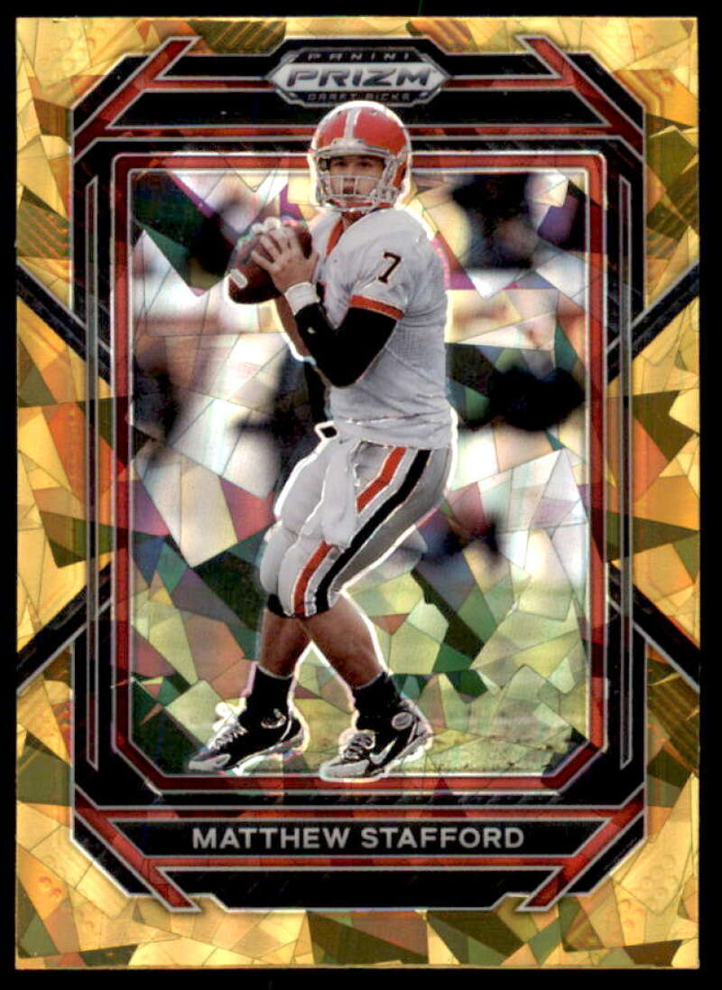 Matthew Stafford Card 2023 Panini Prizm Draft Picks Prizms Gold Ice #74  Image 1