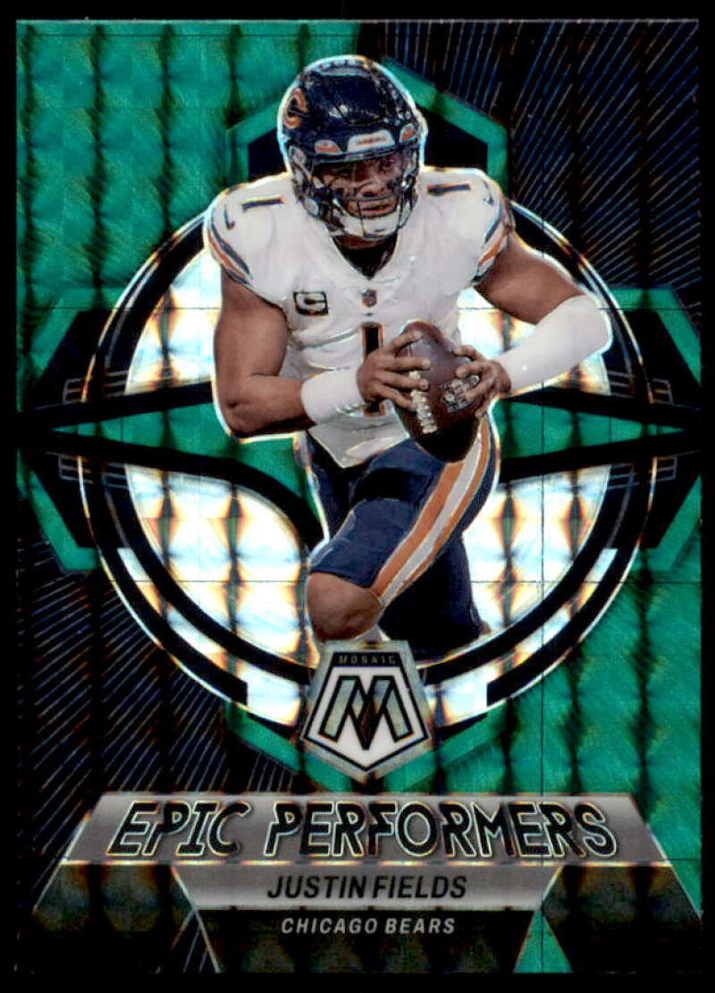 Justin Fields Card 2023 Panini Mosaic Epic Performers Mosaic #15  Image 1