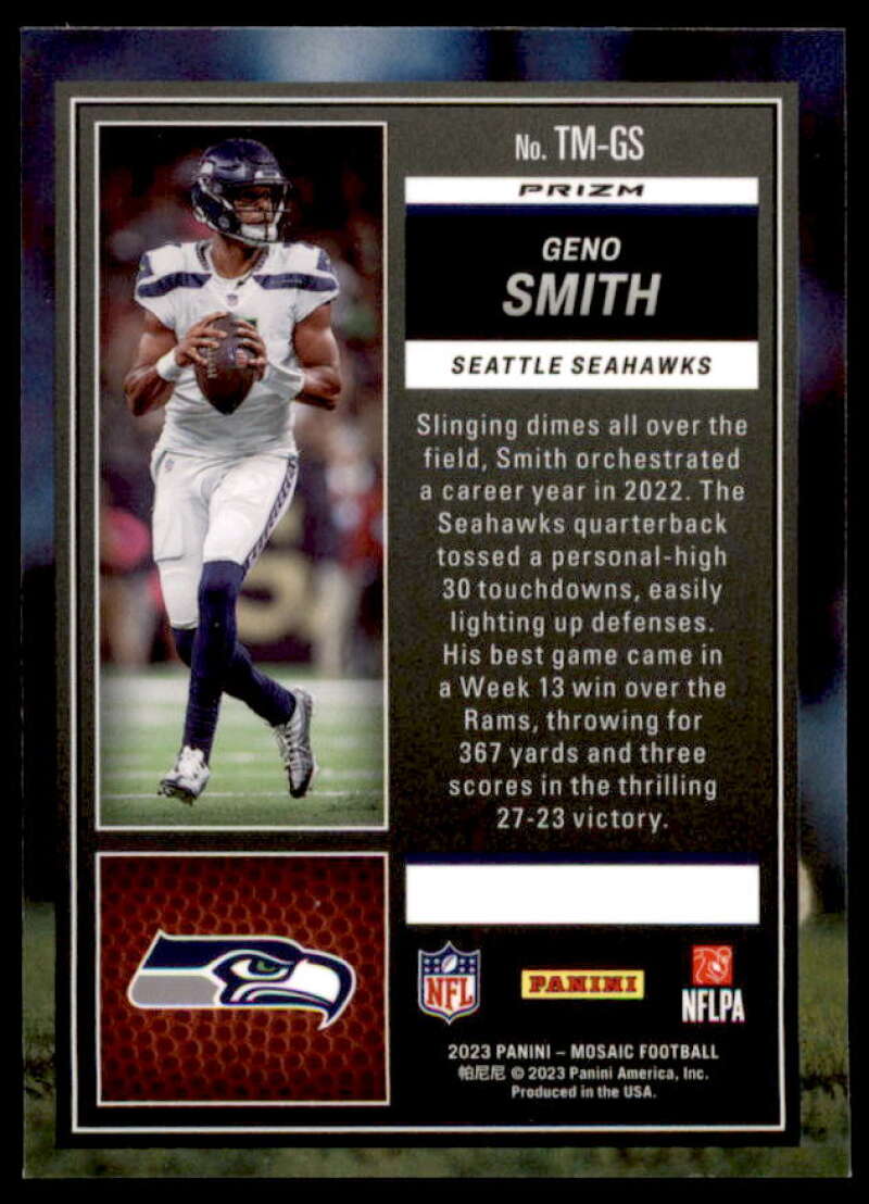 Geno Smith Card 2023 Panini Mosaic Touchdown Masters Mosaic #10  Image 2