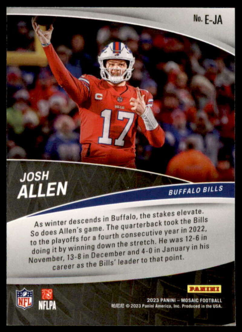 Josh Allen Card 2023 Panini Mosaic Elevate #8  Image 2