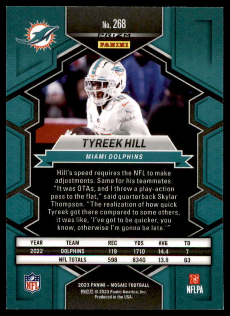 Tyreek Hill NP Card 2023 Panini Mosaic Mosaic Green #268  Image 2