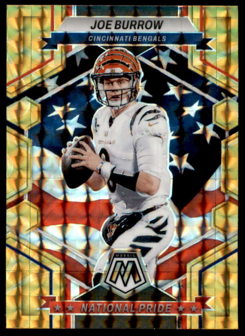 Joe Burrow NP Card 2023 Panini Mosaic Mosaic Reactive Yellow #254  Image 1