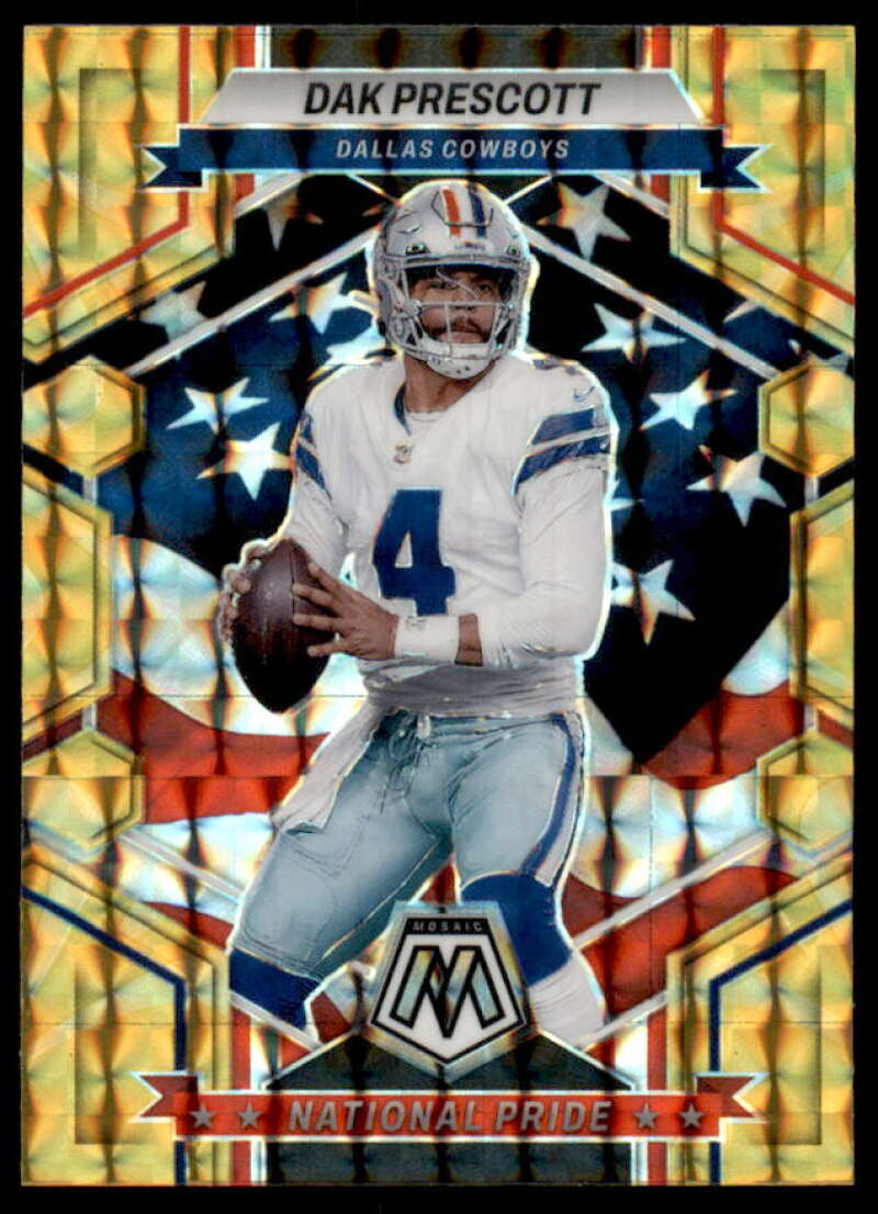 Dak Prescott NP Card 2023 Panini Mosaic Mosaic Reactive Yellow #259  Image 1