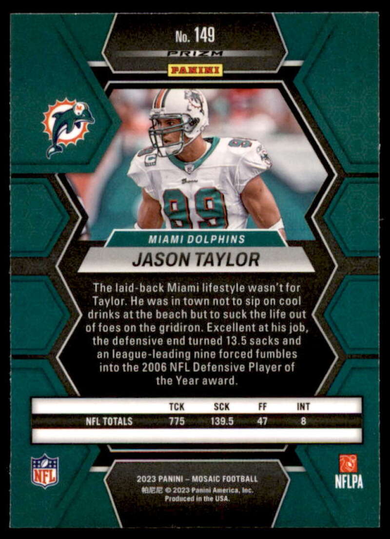 Jason Taylor Card 2023 Panini Mosaic Mosaic #149  Image 2