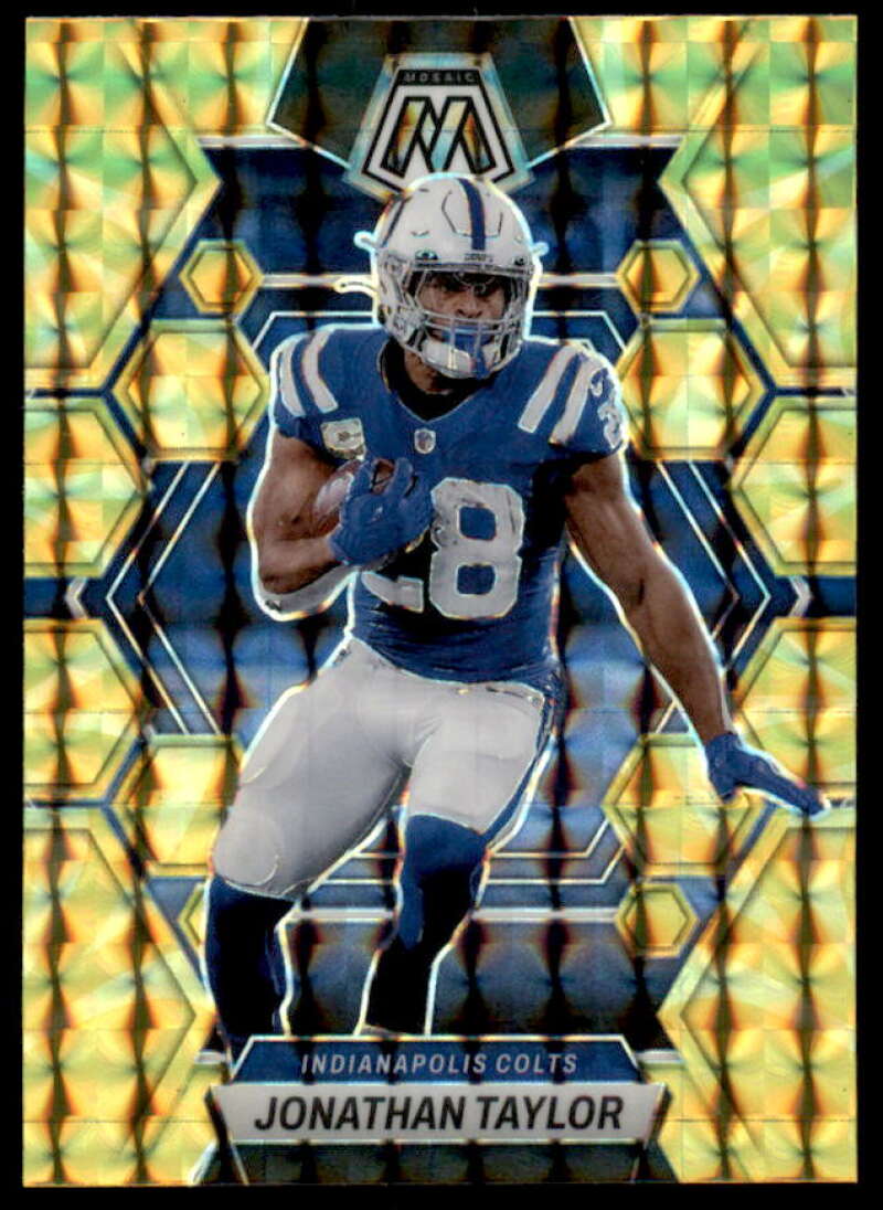 Jonathan Taylor Card 2023 Panini Mosaic Mosaic Reactive Yellow #94  Image 1