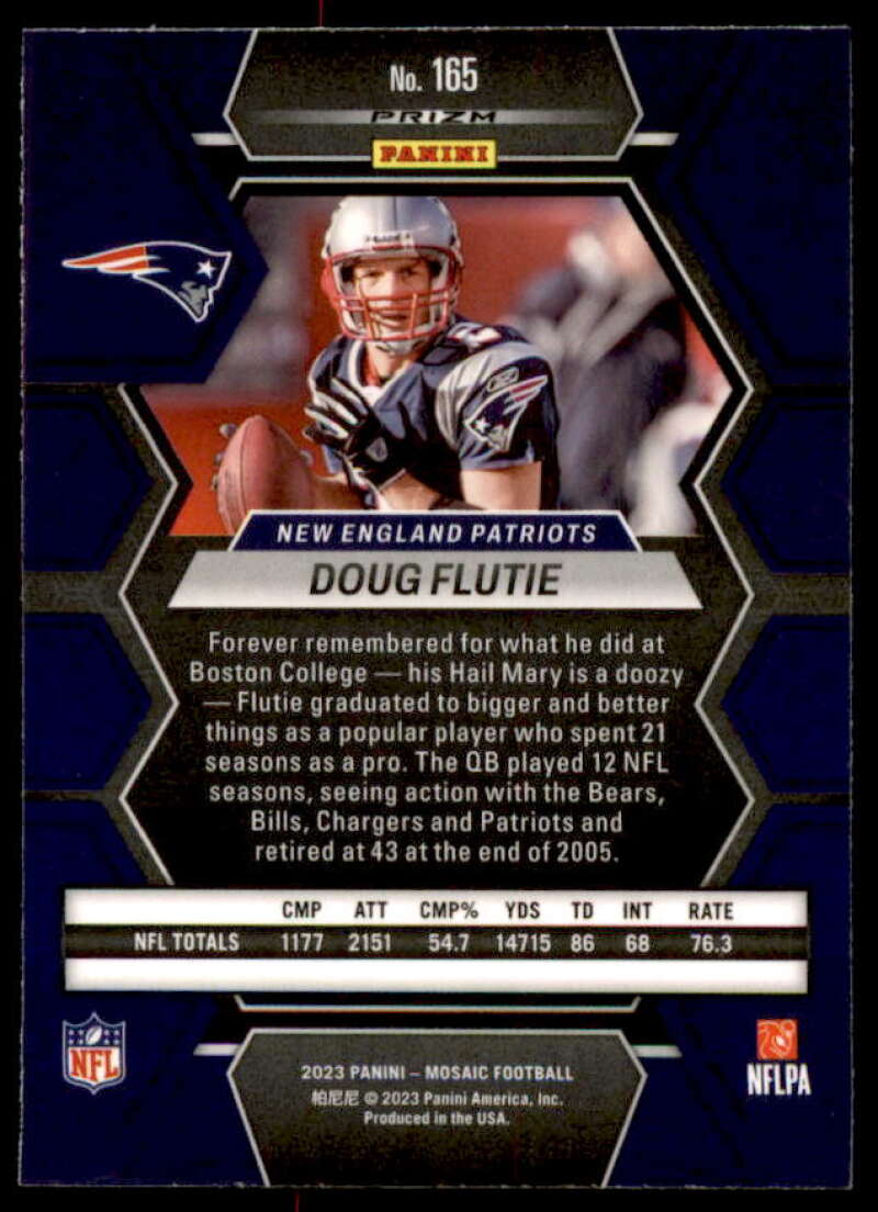 Doug Flutie Card 2023 Panini Mosaic Mosaic Reactive Yellow #165  Image 2