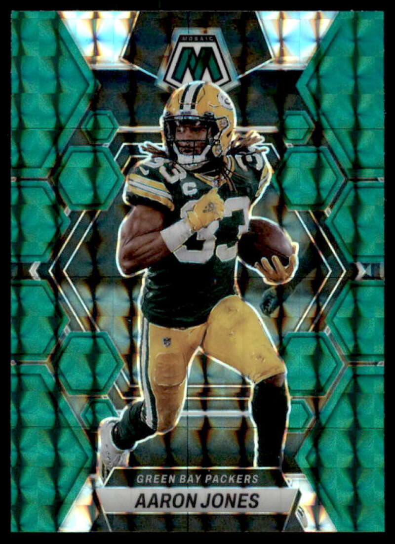 Aaron Jones Card 2023 Panini Mosaic Mosaic Green #85  Image 1