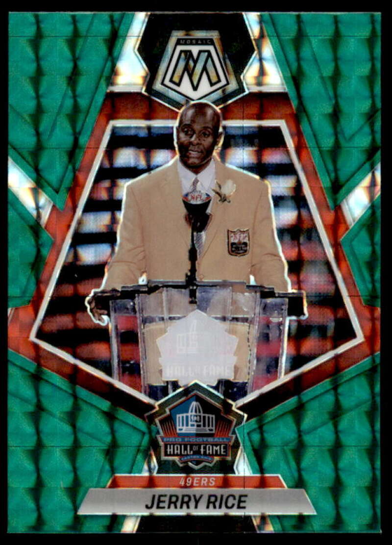 Jerry Rice HOF Card 2023 Panini Mosaic Mosaic Green #271  Image 1