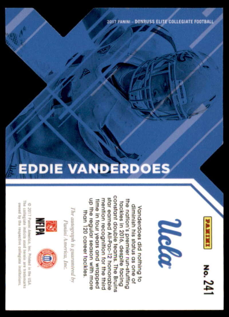 Eddie Vanderdoes 2017 Elite Draft Picks Draft Picks AU Status Die Cut Red #241  Image 2