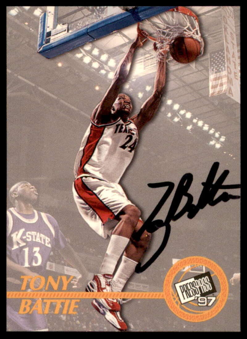 Tony Battie Rookie Card 1997 Press Pass Autographs #2  Image 1