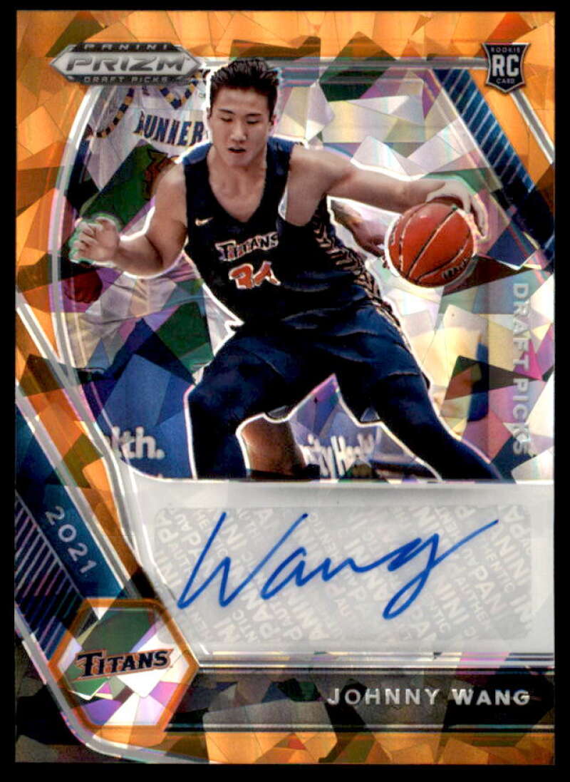 Johnny Wang 2021 Panini Prizm Draft Picks Draft Picks AU Prizms Orange Ice #46  Image 1