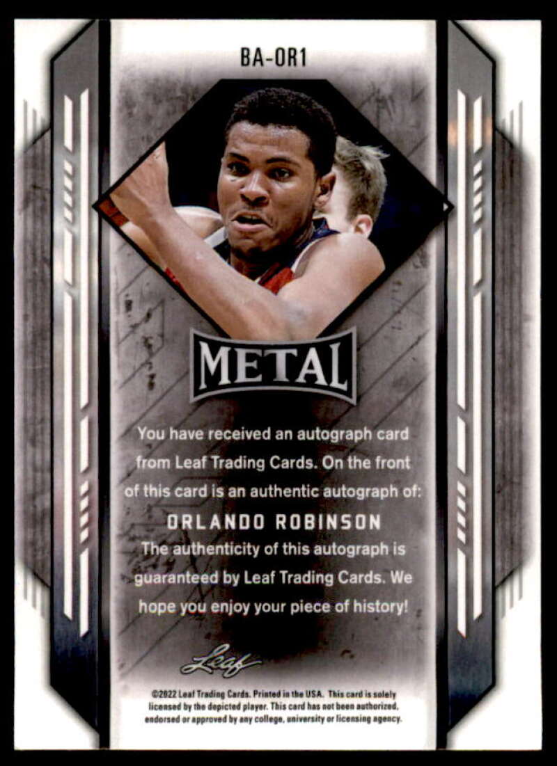 Orlando Robinson AU Rookie Card 2021-22 Leaf Pro Set Power #BAOR1  Image 2