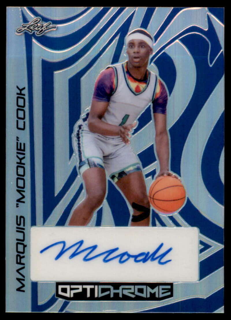 Marquis Cook AU Rookie Card 2022-23 Optichrome Blue #BA-MC1  Image 1