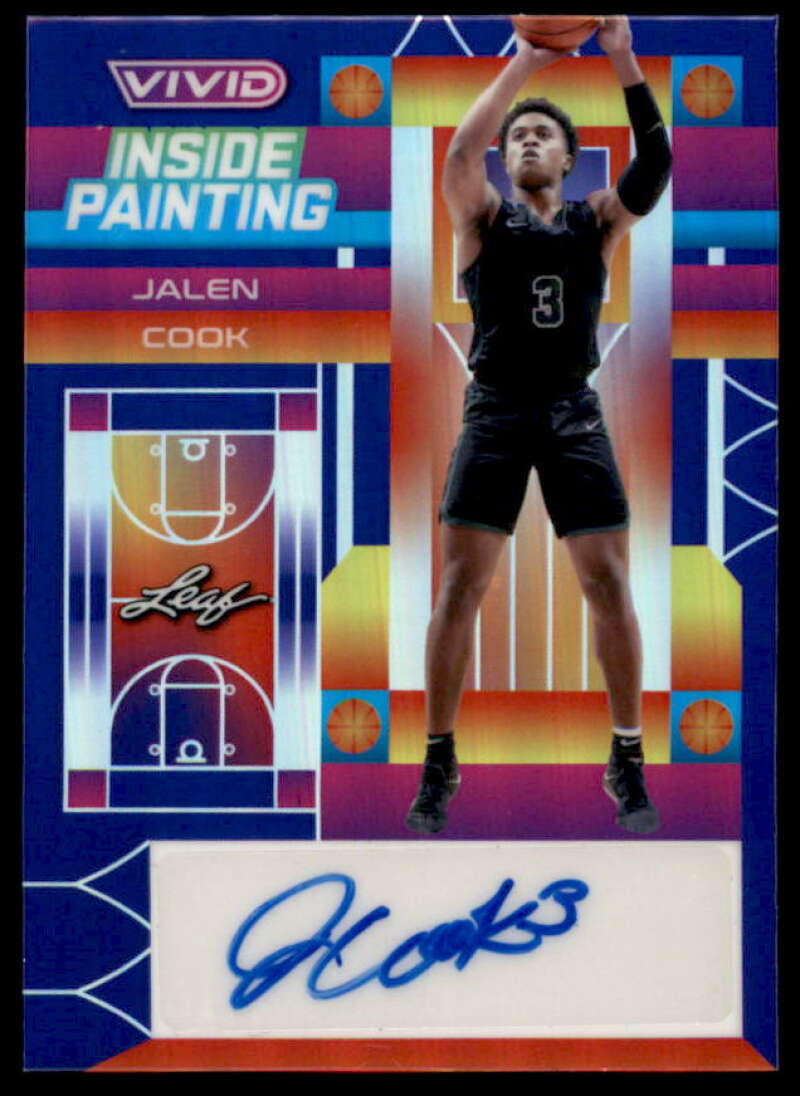 Jalen Cook AU Rookie Card 2022-23 Leaf Vivid Inside Painting #IP-JC1  Image 1