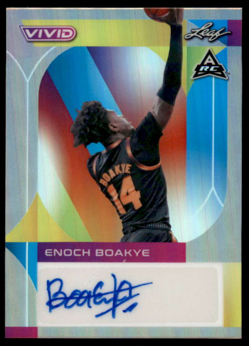 Enoch Boakye AU Rookie Card 2022-23 Leaf Vivid RC #BA-EB1  Image 1