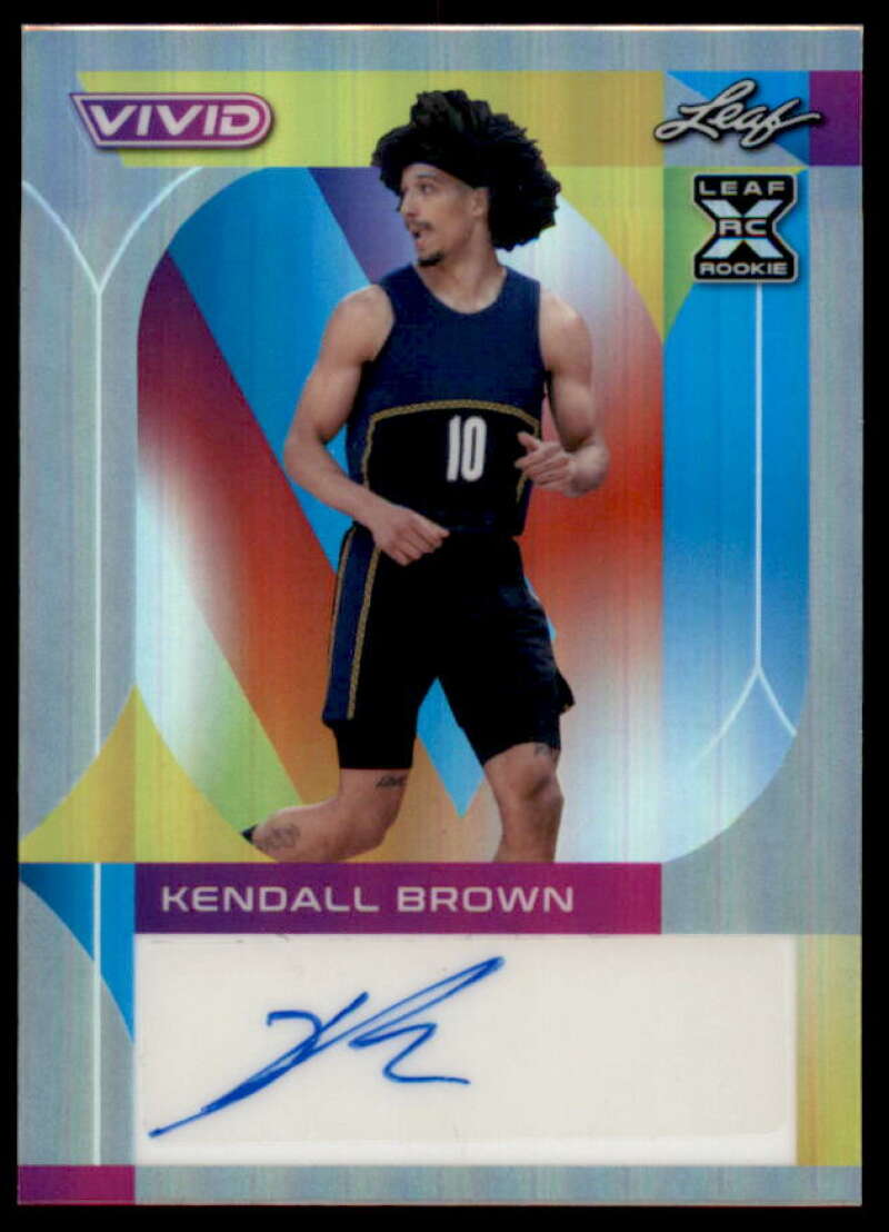 Kendall Brown AU Rookie Card 2022-23 Leaf Vivid RC #BA-KB1  Image 1