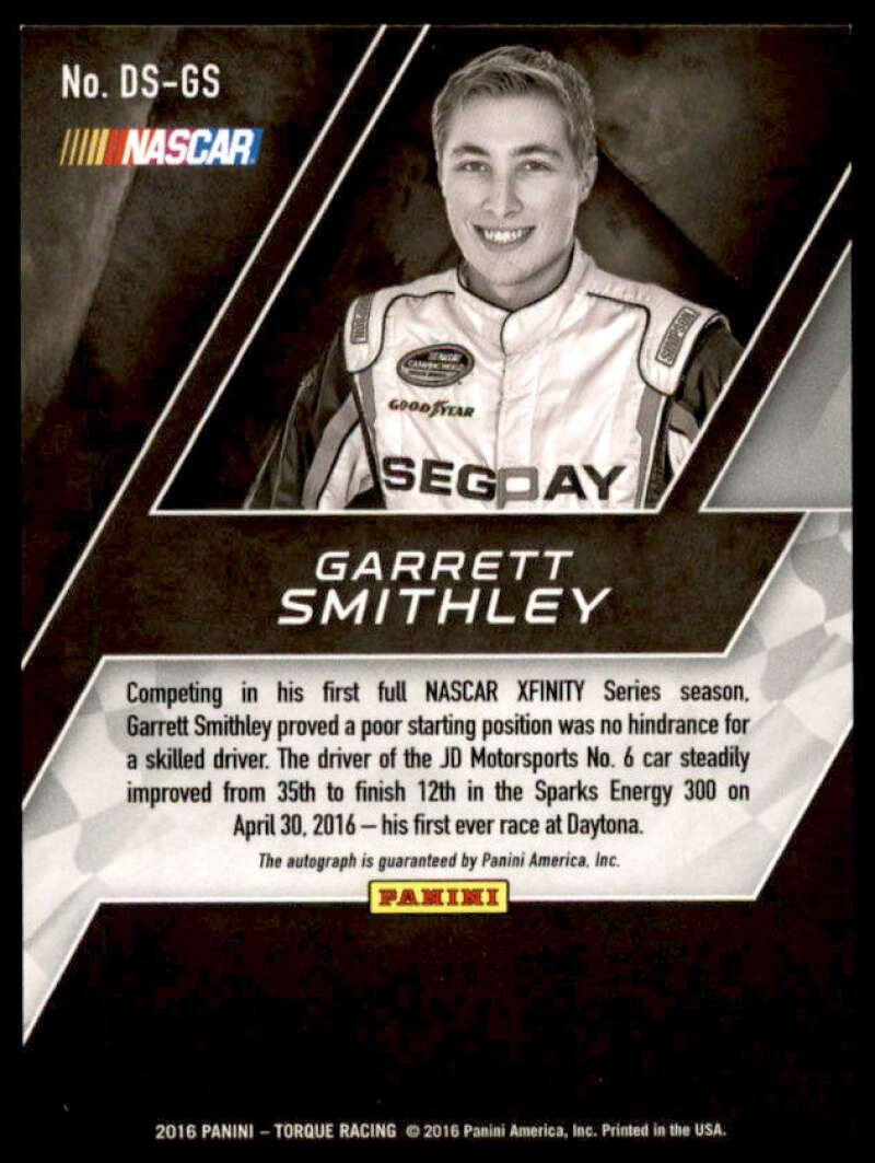 Garrett Smithley Card 2016 Panini Torque Driver Scripts #1  Image 2