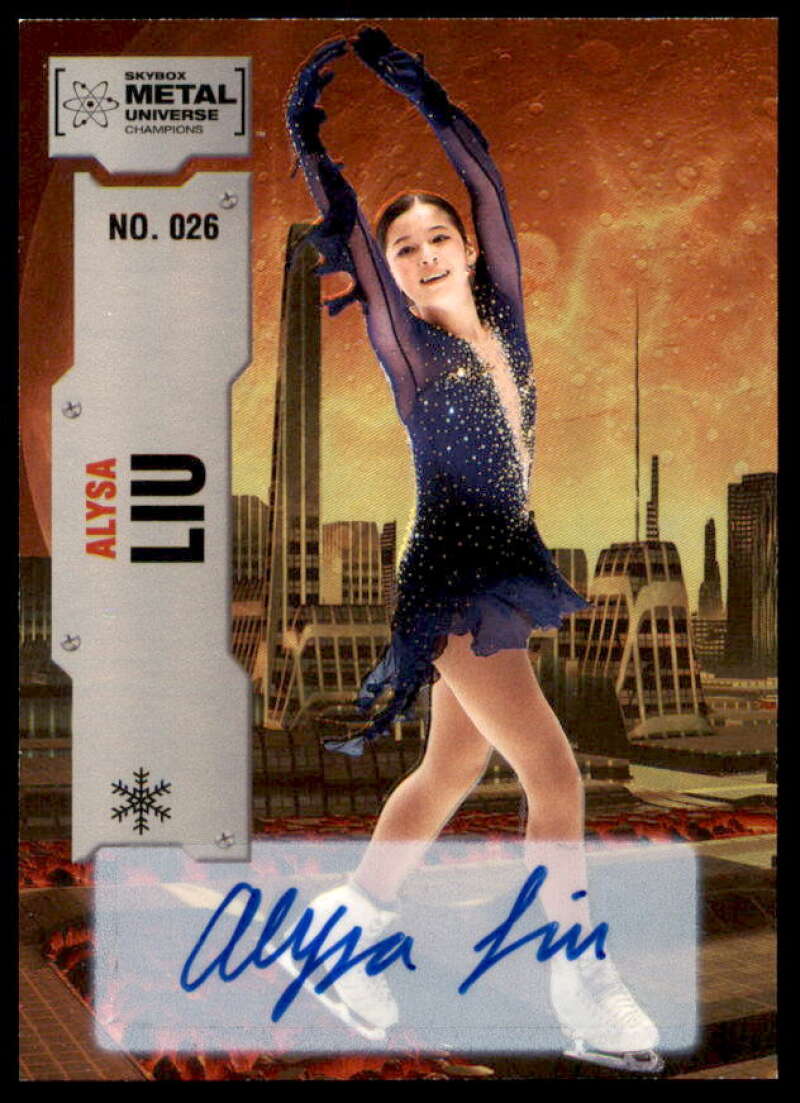 Alysa Liu E Card 2022 Skybox Metal Universe Champions Autographs #26  Image 1