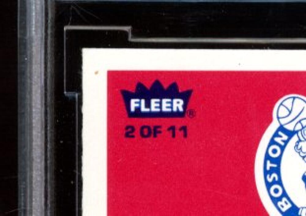 1986-87 Fleer Stickers #2 Larry Bird Card BGS BCCG 10 Mint+ Image 7