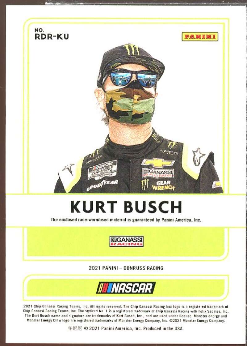 Kurt Busch Card 2021 Donruss Race Day Relics #29  Image 2