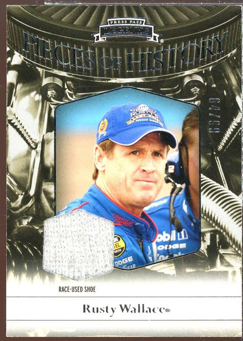 Rusty Wallace 2012 Press Pass Legends Pieces of History Memorabilia Silver #RW3  Image 1