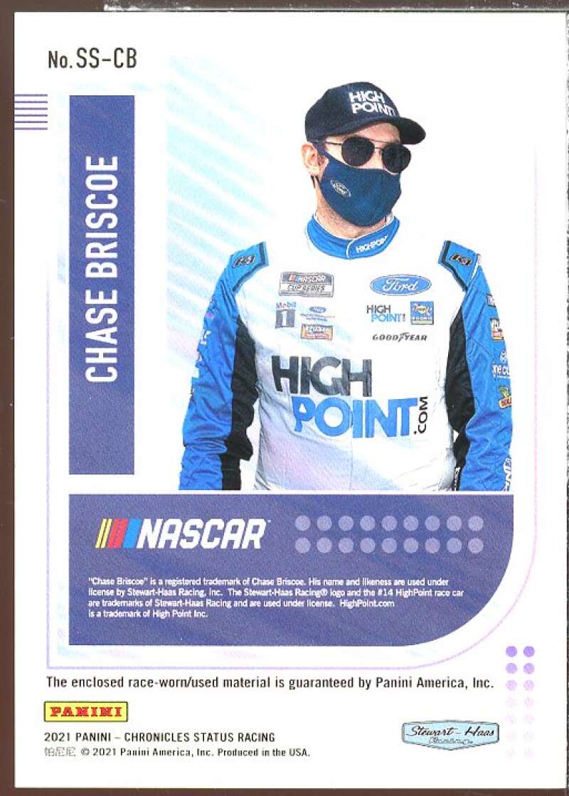 Chase Briscoe Card 2021 Panini Chronicles Status Swatches #3  Image 2