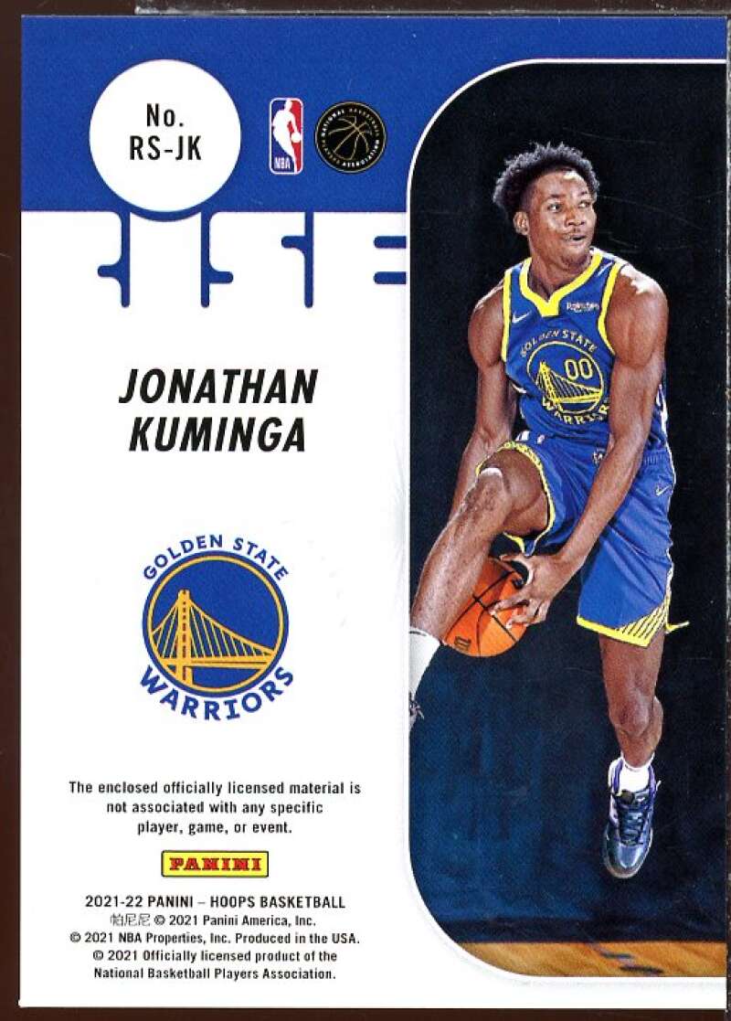 Jonathan Kuminga Rookie Card 2021-22 Hoops Rise N Shine Memorabilia #23  Image 2