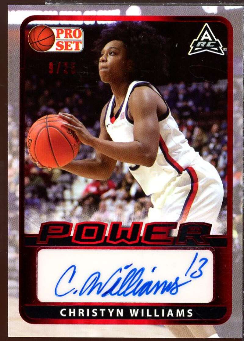 Christyn Williams AU Rookie Card 2021-22 Leaf Pro Set Power Red #BACW1  Image 1