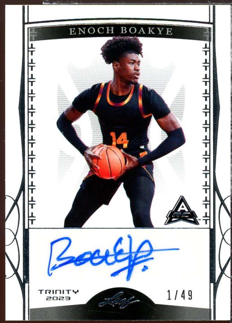 Enoch Boakye AU Rookie Card 2023 Leaf Trinity #BA-EB1  Image 1