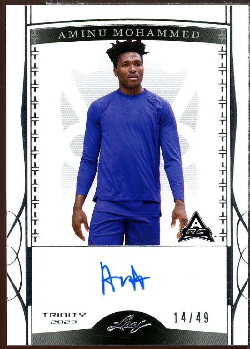 Aminu Mohammed AU Rookie Card 2023 Leaf Trinity #BA-AM1  Image 1