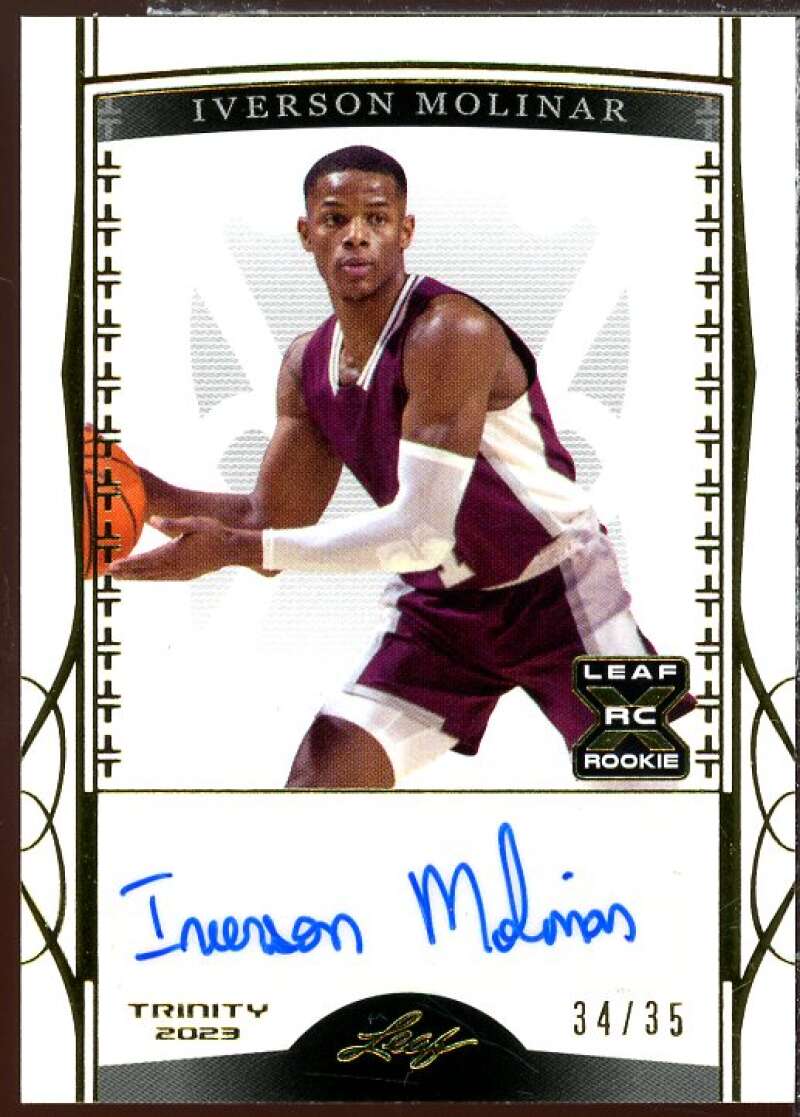 Iverson Molinar AU Rookie Card 2023 Leaf Trinity #BA-IM1  Image 1