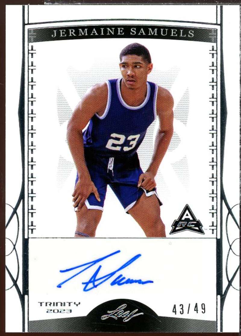 Jermaine Samuels AU Rookie Card 2023 Leaf Trinity #BA-JS2  Image 1