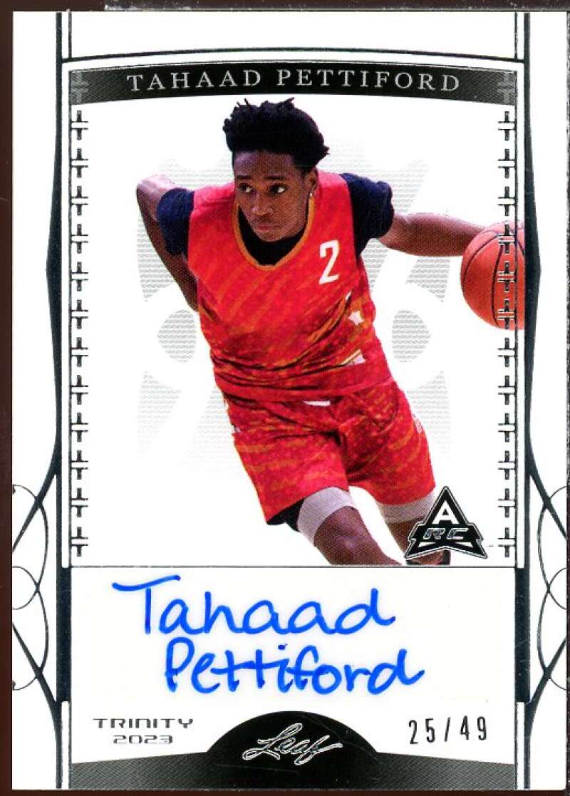 Tahaad Pettiford AU Rookie Card 2023 Leaf Trinity #BA-TP1  Image 1