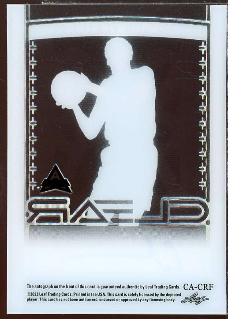 Cam'ron Fletcher AU Rookie Card 2023 Leaf Trinity Clear #CA-CRF Image 2