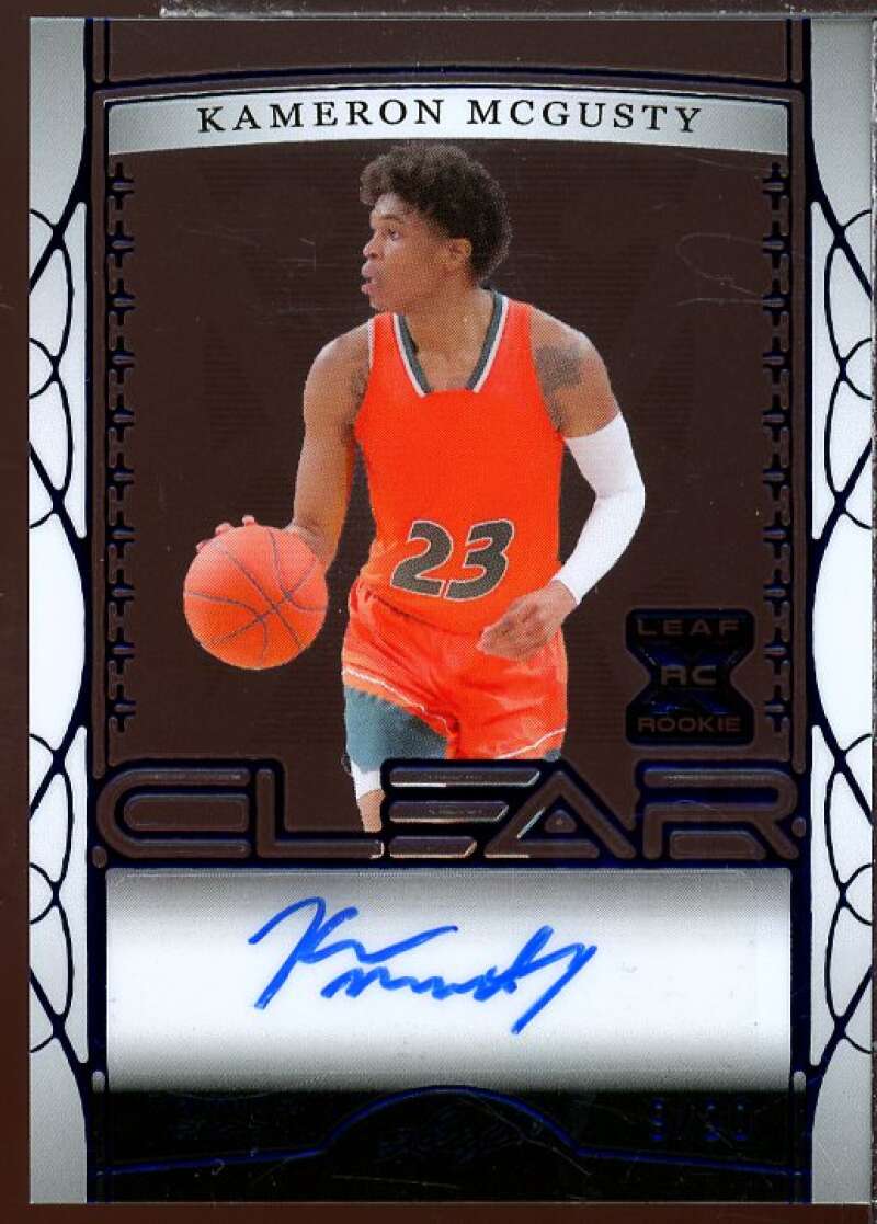 Kameron McGusty AU Rookie Card 2023 Leaf Trinity Clear #CA-KMG  Image 1