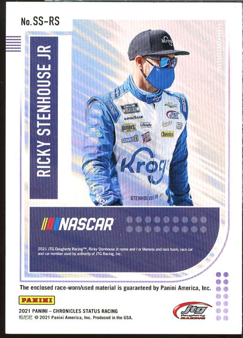 Ricky Stenhouse Jr Card 2021 Panini Chronicles Status Swatches #9  Image 2