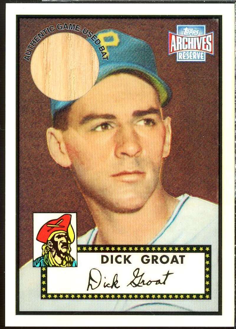 Dick Groat Bat Card 2001 Topps Archives Reserve Rookie Reprint Relics #ARR26  Image 1