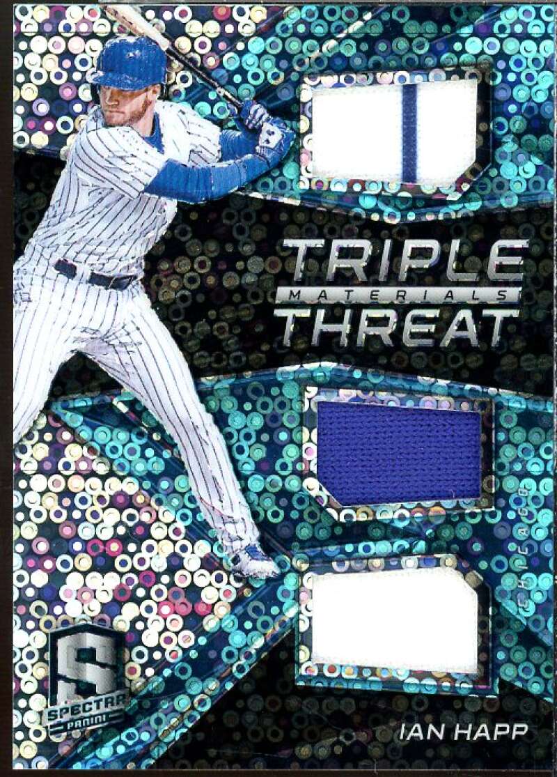 Ian Happ Card 2017 Panini Spectra Triple Threat Materials Neon Blue #4  Image 1