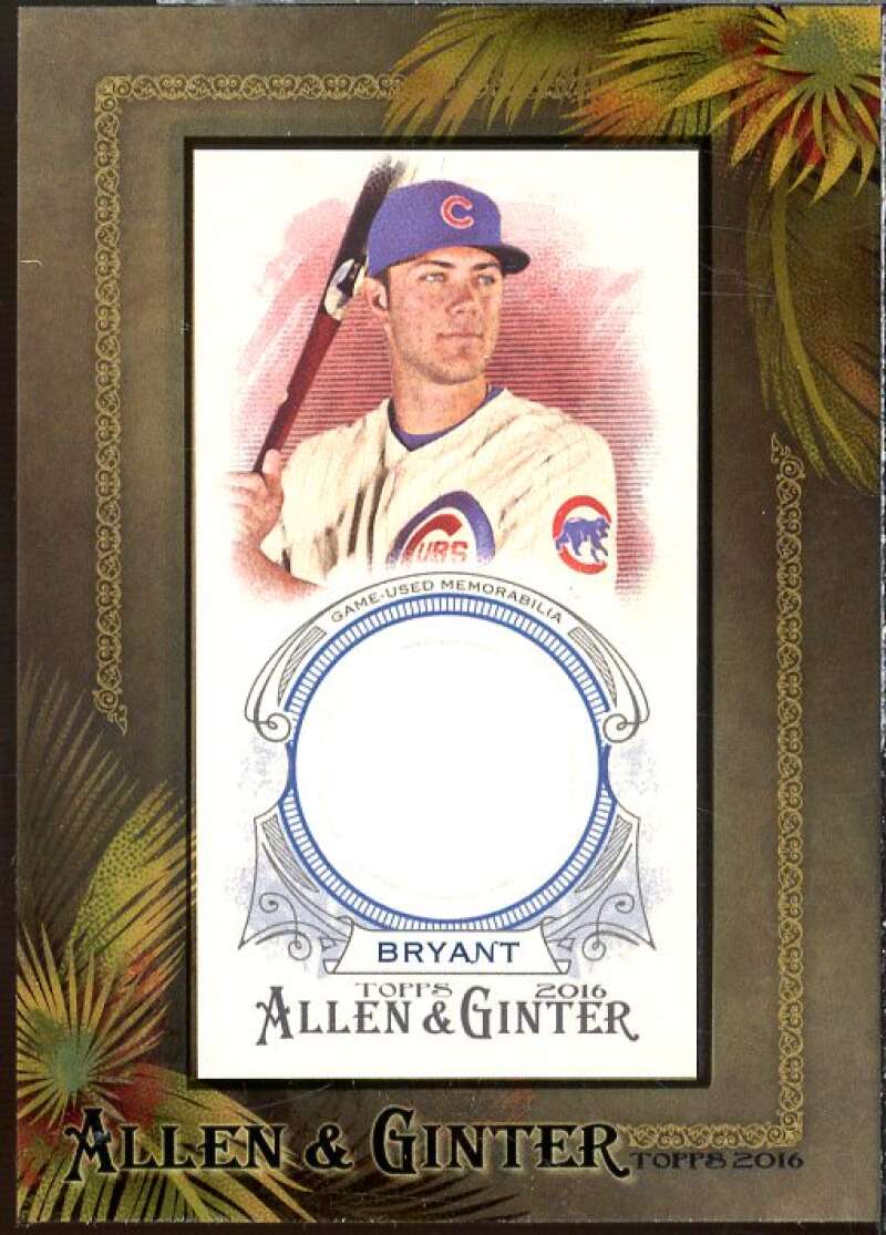 Kris Bryant Card 2016 Topps Allen and Ginter Framed Mini Relics #AGRKB  Image 1