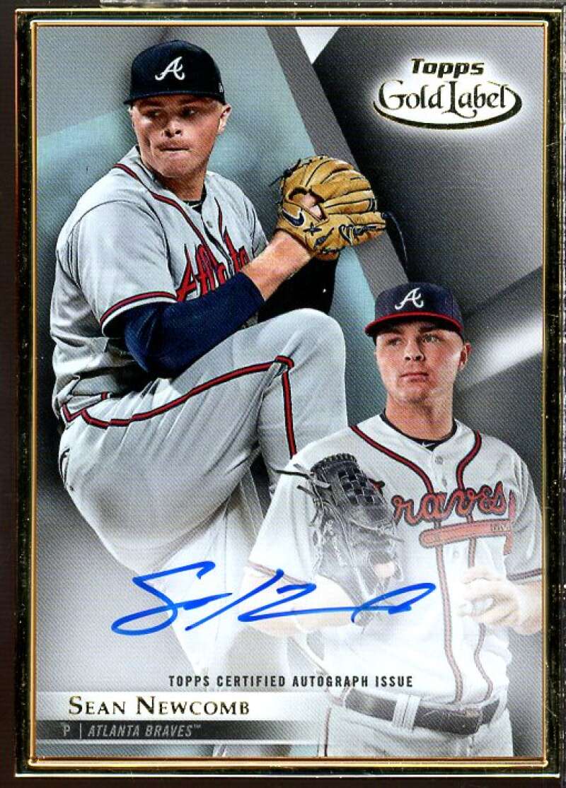 Sean Newcomb Card 2018 Topps Gold Label Framed Autographs #FASN  Image 1