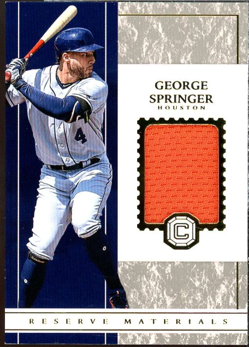 George Springer Card 2018 Panini Cornerstones Reserve Materials #17  Image 1